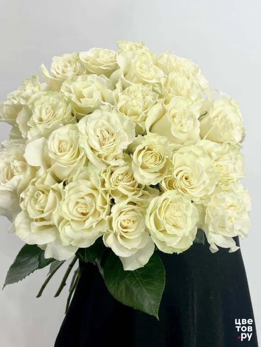 Белые пионовидные розы - соберите свой букет из нужного вам количества