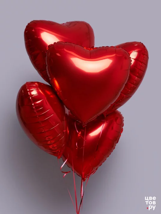 Набор 5 фольгированных шаров Сердце 