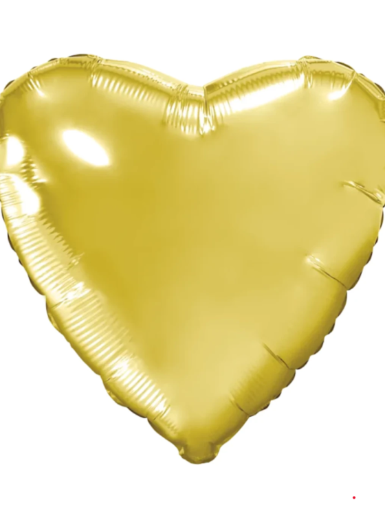 Шар фольгированный "Сердце" золото