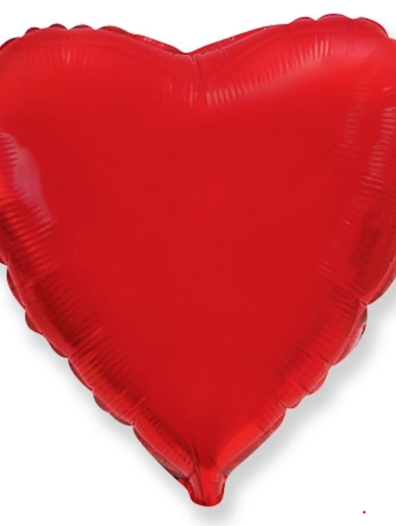 Шар фольгированный "Сердце" красный