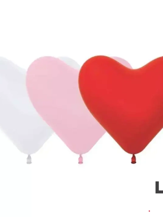 Набор из 3 разноцветных шаров Сердце